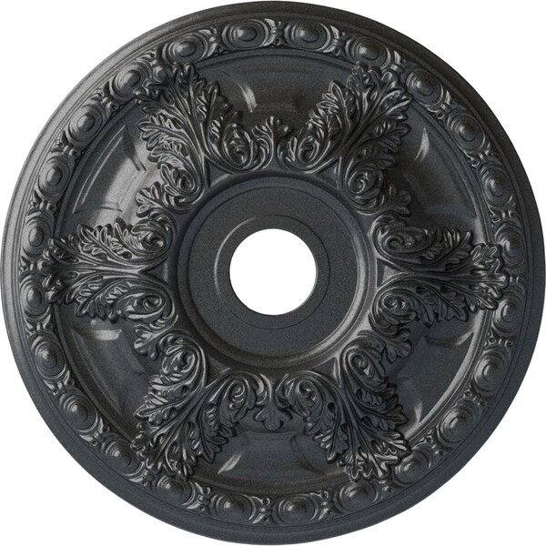 Ekena Millwork Granada Ceiling Medallion (Fits Canopies up to 7 1/8"), 23 3/8"OD x 3 5/8"ID x 2 1/2"P, Pewter CM23GAPES - main